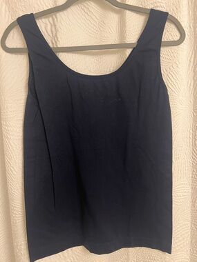 Basque Navy Scoop Neck Tank Top - Women